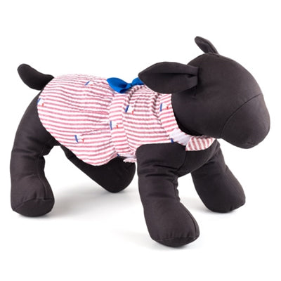 Red Strip Sailboat Dog Dress