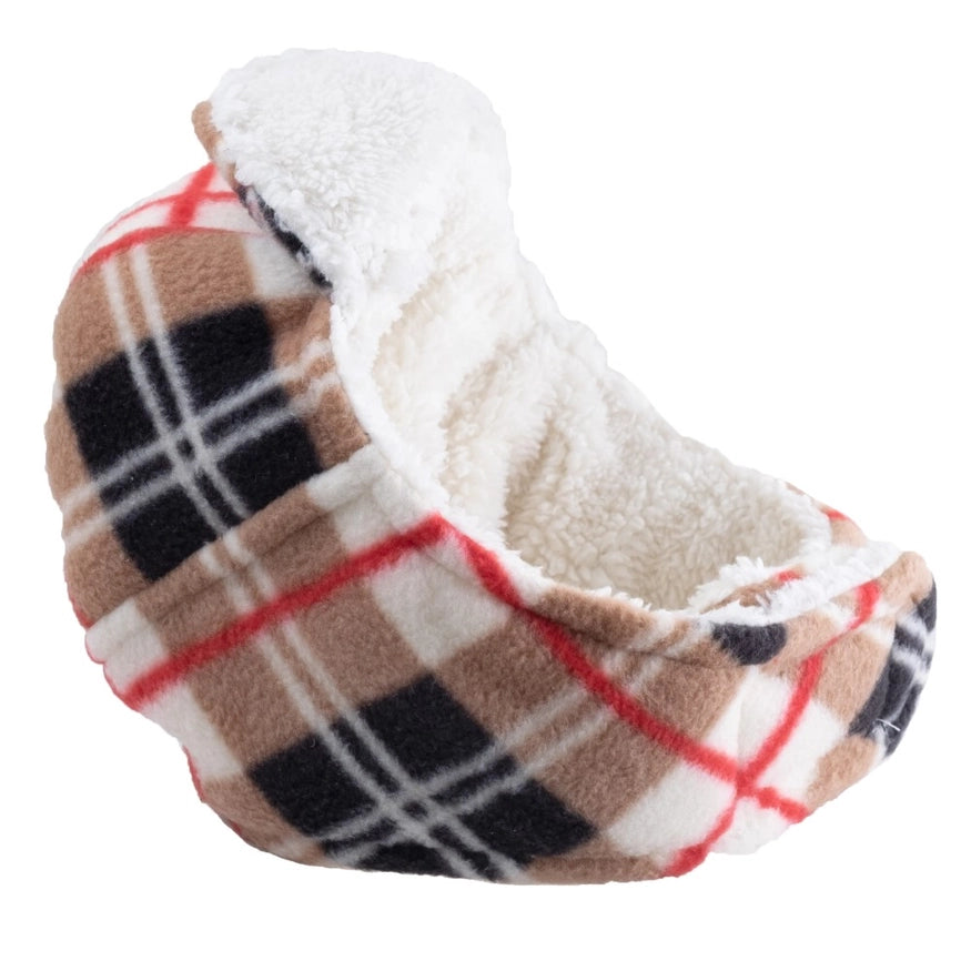 The Worthy Dog Tan Plaid dog hat