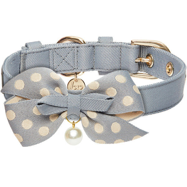 Blueberry Pet - The Most Coveted Dog Collar with Dotty Bowtie and Pearl