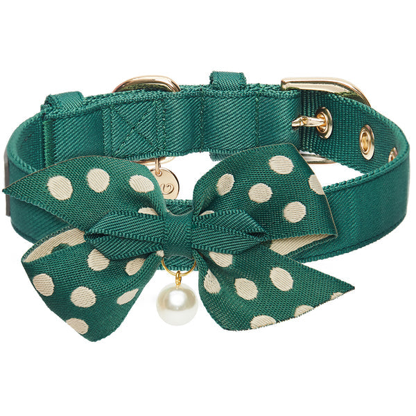 Blueberry Pet - The Most Coveted Dog Collar with Dotty Bowtie and Pearl