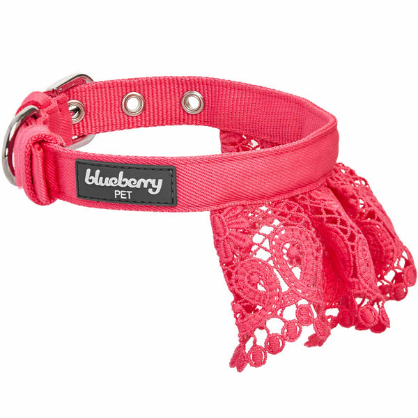 Blueberry Pet - Floral Lace Dog Collar