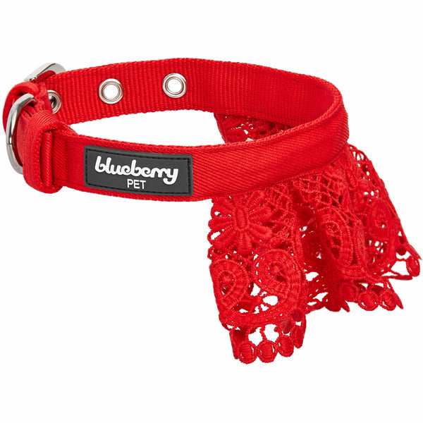 Blueberry Pet - Floral Lace Dog Collar