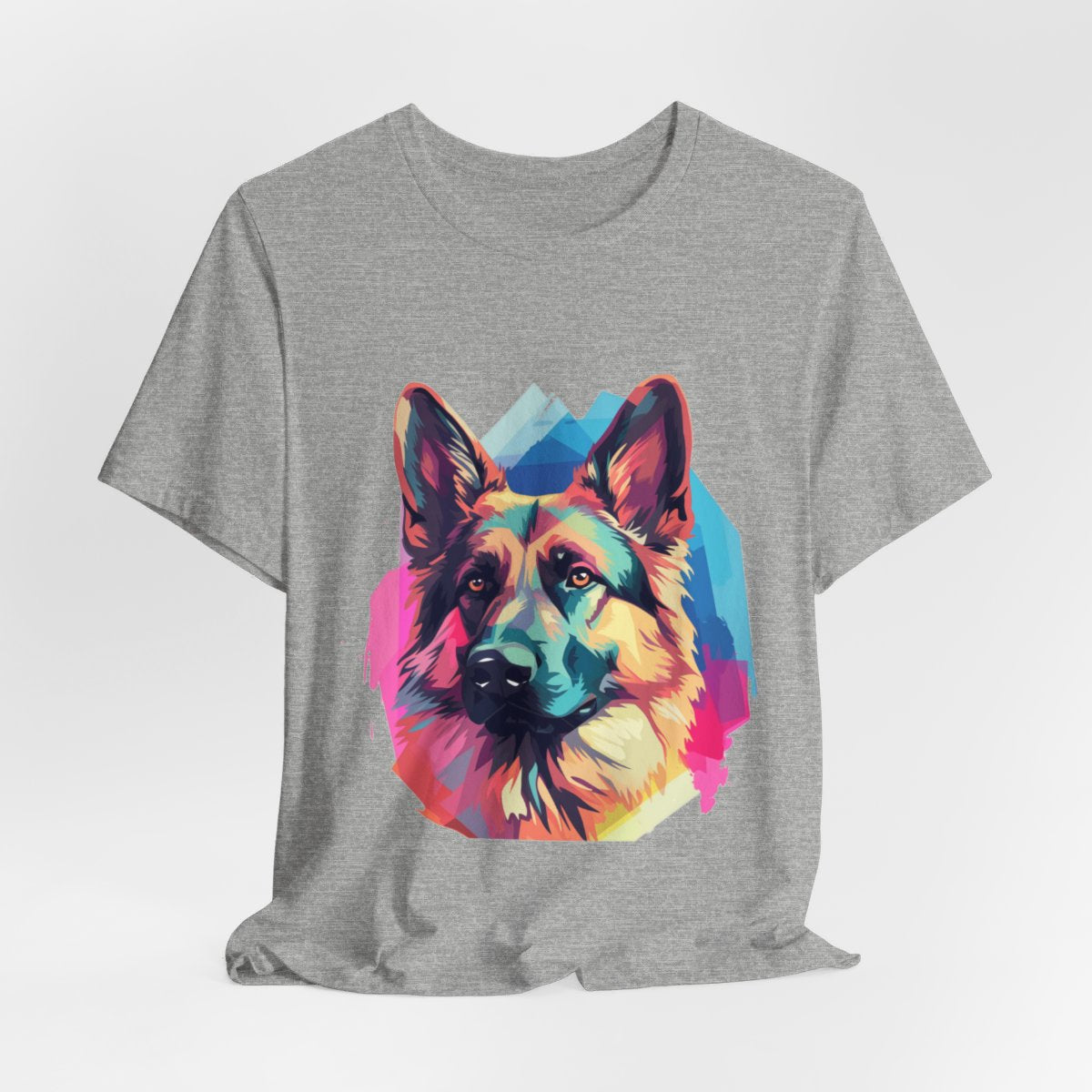 German Shepherd Vibrant Water Color Tee Shirt