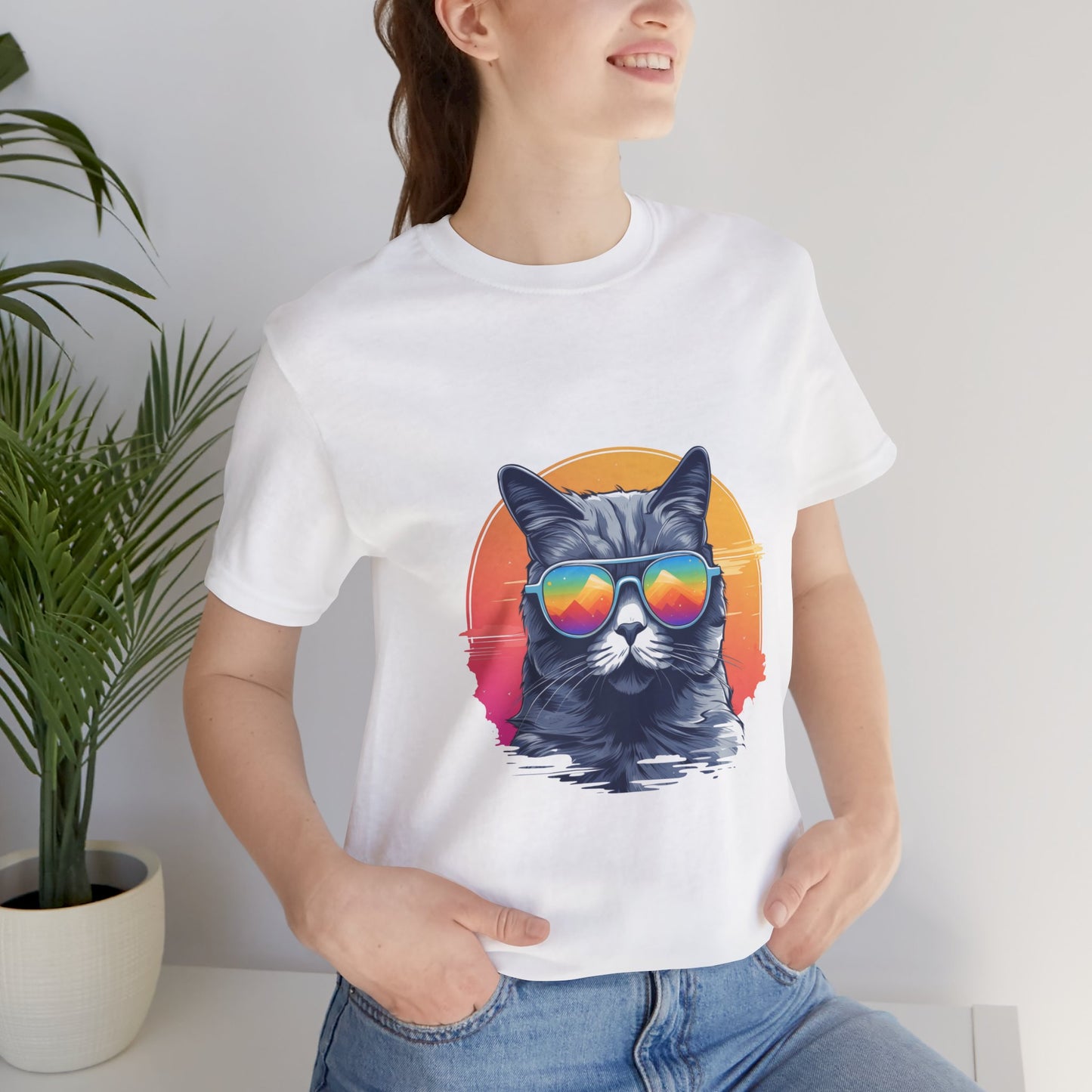 Meowgnificent Spectacles Unisex Jersey Short Sleeve Graphic Tee S-3XL