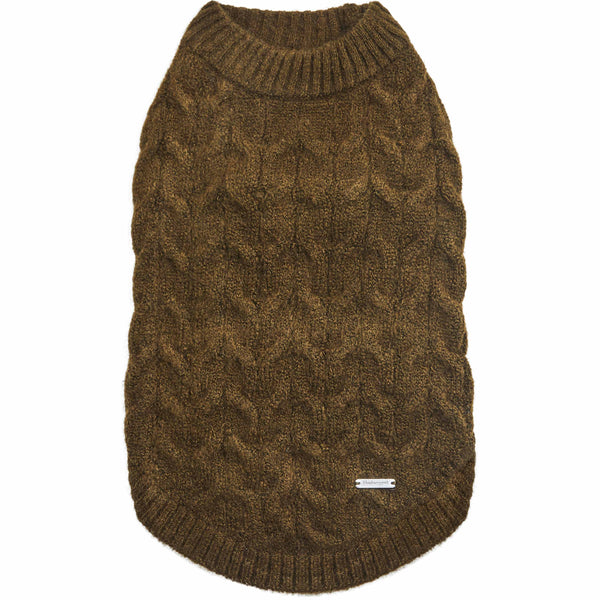 Blueberry Pet - Fuzzy Textured Knit Dog Sweater (Crew-neck)