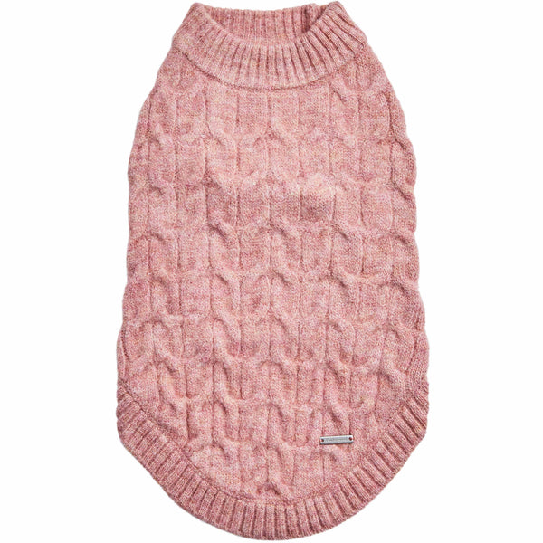 Blueberry Pet - Fuzzy Textured Knit Dog Sweater (Crew-neck)