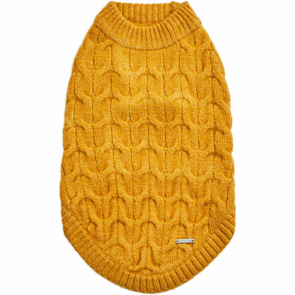 Blueberry Pet - Fuzzy Textured Knit Dog Sweater (Crew-neck)