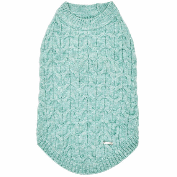 Blueberry Pet - Fuzzy Textured Knit Dog Sweater (Crew-neck)
