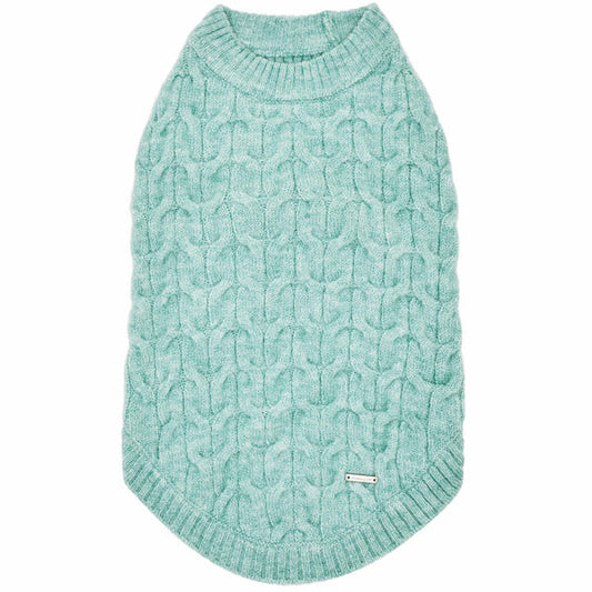 Blueberry Pet - Fuzzy Textured Knit Dog Sweater (Crew-neck)