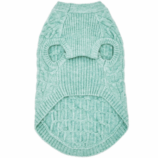 Blueberry Pet - Fuzzy Textured Knit Dog Sweater (Crew-neck)