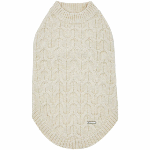 Blueberry Pet - Fuzzy Textured Knit Dog Sweater (Crew-neck)