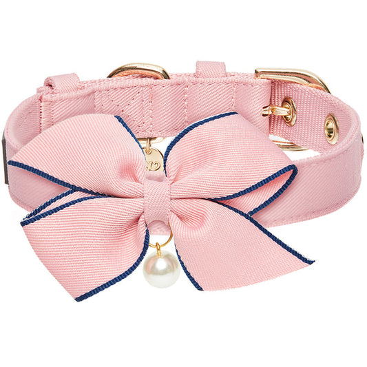 Blueberry Pet - Most Coveted Dog Collar with Bowtie and Pearl