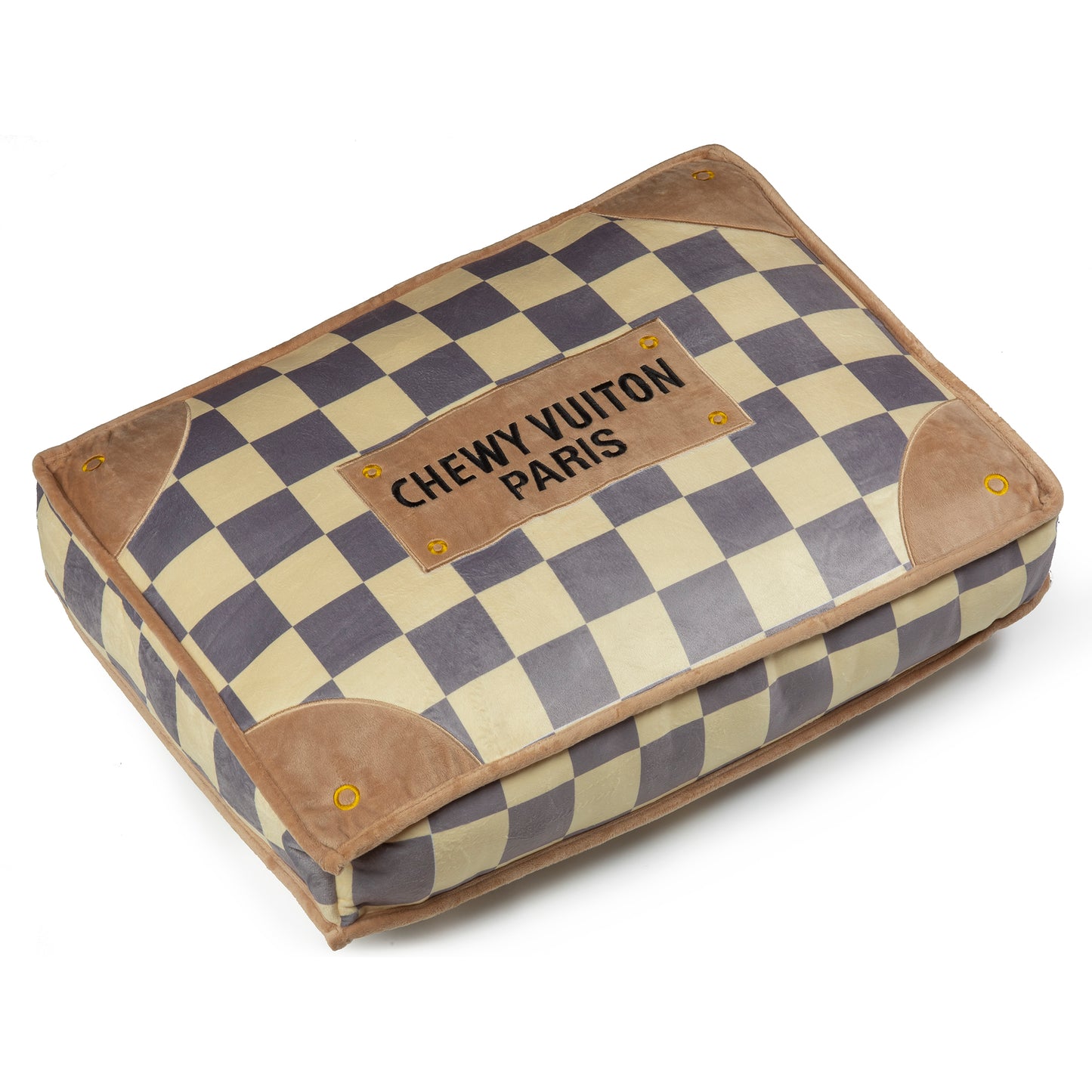 Chewy Vuiton Checker dog bed