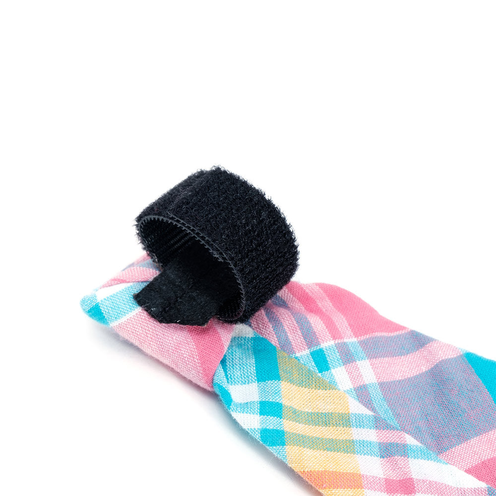 Spring Plaid Dog Tie